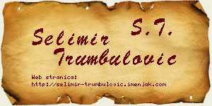 Selimir Trumbulović vizit kartica